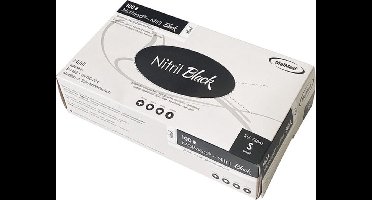 Maimed Nitril Powderfree Handschoenen SMALL - Black
