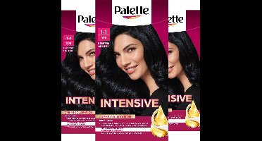 Palette - 909 Blauwzwart - Haarkleuring - Intensieve, Natuurlijke Kleuren met 100% Grijsdekking - Voordeelverpakking - 3 stuks