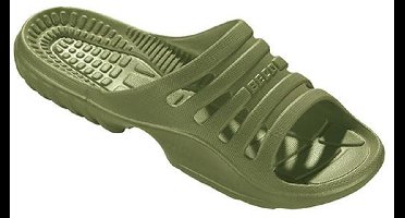 BECO heren badslippers - olijfgroen - maat 42
