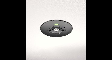 HOFTRONIC – Locus LED inbouwspot noodverlichting – 2 watt 300 lumen – Verwisselbare lens – Zwart polycarbonaat – IP20 – 3 uur noodaccu – 6500K daglicht wit – Autotest functie