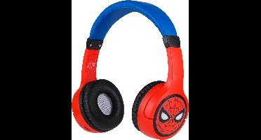 Spiderman - draadloze kinderkoptelefoon - met volumebegrenzing - lange speeltijd - met extra audiokabel