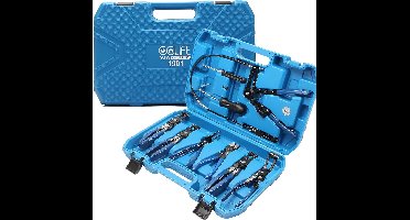 CCLIFE slangklemtangset - Professionele 9-delige - slangklemtang - ideaal voor krappe ruimtes, veerband- & platte bandklemmen, met antisliphandgrepen