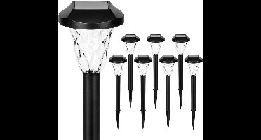 ApexArte® Tuinverlichting op Zonne Energie - Solar Buitenlampen - Zwart