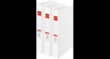 Esselte Ringband mappen/ordners - 3x - wit - A4 - opbergen - kantoorartikelen