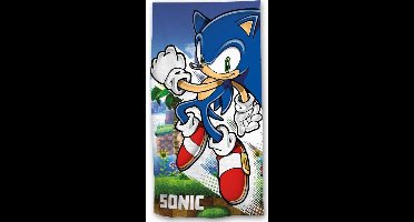 Sonic the Hedgehog - Strandlaken - Badlaken - Handdoek - 70x140Cm - Katoen.
