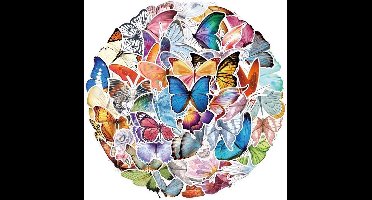 *** 50 Stickers Vlinders, Butterfly Reizen - Reis Stickers - Grappige Stickers - Laptop Stickers Stickervellen - Plakstickers - Koffer Stickers - Stickers Bullet Journal van Heble***