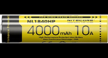 Nitecore NL1840HP Oplaadbare 18650 Li-Ion batterij 4000mAh