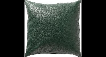 Dutch Decor JARED - kussenhoes 45x45 cm - leerlook - effen kleur - Garden Topiary - groen - met rits - zonder binnenkussen