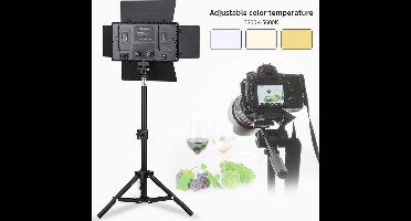 Luminex Pro U800- studiolamp - fotografie accessoires - statief 2m - bluetooth afstandbediening - beter dan ringlamp - softbox studiolamp 3200k tot 5600k - 50 W - Studio lamp