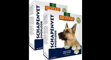Biofood - Schapenvet Maxi Bonbons Knoflook - 2 x 40 Stuks
