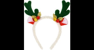 Christmas Decoration kerst diadeem/haarband - rendier gewei - groen