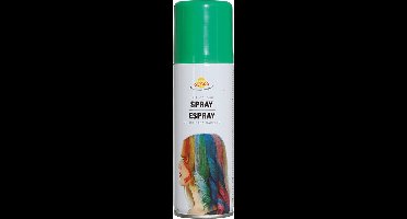 Fiestas Guirca Carnaval verkleed haar verf/spray - groen - spuitbus - 125 ml
