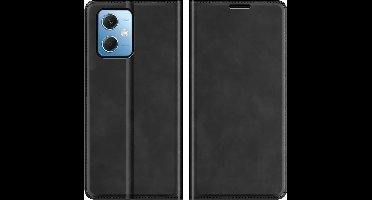 Just in Case hoesje geschikt voor Xiaomi Redmi Note 12 5G - Hoesje met Pasjeshouder - Luxe Book Case - Zwart