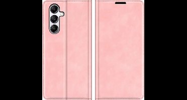 Just in Case hoesje geschikt voor Samsung Galaxy A34 - Hoesje met Pasjeshouder - Luxe Book Case - Roze