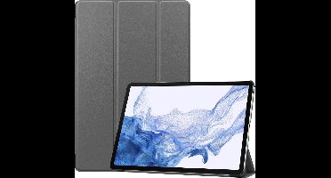 Just in Case Smart Tri-fold Samsung Galaxy Tab S8 Plus / S7 Plus / S7 FE Book Case Grijs