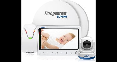 LUVION® Prestige Touch 3 Babyfoon met Camera + LUVION® Babysense 7 - Sensormatje - 5 Sterren Veiligheidsvoordeelbundel
