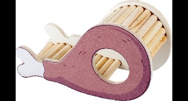 Duvoplus - Hok - Knaagdier - Knaagdieren Houten Speelhuis Drumstick 20x7,8x10,5cm Meerkleurig - 1st