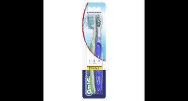 Oral-b Shiny Clean Toothbrush Medium 2 Units