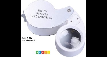 *** Juweliersloep Zilver 40x25MM - Zakformaat - Juweliers Vergrootglas - Zilver Loep - van Heble® ***