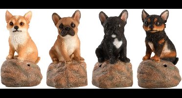 Esschert Design polyresin begroetingspup met sensor