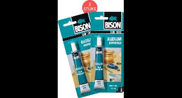 Bison alleslijm - 2 stuks - universeel - waterbestendig - 25 ml