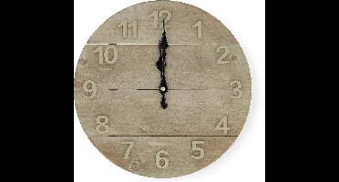 Nedis Wandklok - Diameter: 300 mm - Hout - Beige / Bruin