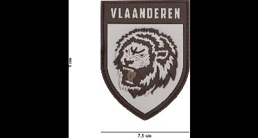 101 Inc Embleem 3D Pvc Vlaanderen Grijs  13068