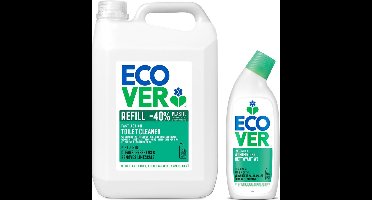 Ecover Fast-Action - Toiletreiniger - Grootverpakking 5 L - 750 ml - Plantaardig & Biologisch afbreekbaar - verwijdert kalkaanslag - frisse geur