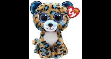 Ty Beanie Boo's Cobalt Leopard - Zachte pluche knuffel van 15 cm