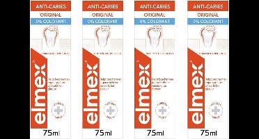 Elmex Anti Caries Tandpasta 4 x 75ml - Voordeelverpakking