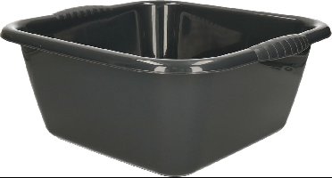 Afwasbak teil - 10 liter - antraciet - kunststof - 36 x 34 x 14,5 cm