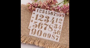 Hiden - Cijfer Sjabloon - Tekenset - Letters Sjablonen - Tattoo set - Tekenen voor volwassenen - Graphic design - Leren tekenen - Tekenen kinderen | 13 x 13 cm