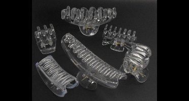 Haarklemmen set 6x transparant diverse varianten