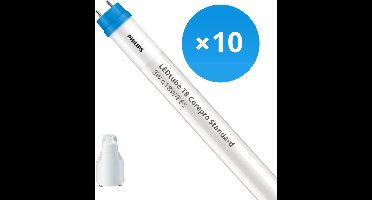 Voordeelpak 10x Philips LED Buis T8 CorePro (EM/Mains) 8W 800lm - 865 Daglicht | 60cm - Vervangt 18W