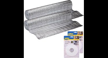 Radiatorfolie met bevestiging tape - 2x - 250 x 50 cm - aluminium - energiebesparende isolatiefolie