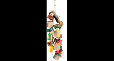 Duvoplus - Speelgoed Voor Dieren - Vogel - Groovy Houten Duo Hanger Met Sisal 6x11x52cm Meerkleurig - 1st