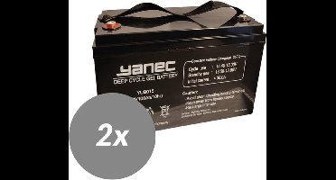 Yanec Gel Accu 12V 100Ah Vervangingsset (Excl. Kabels)