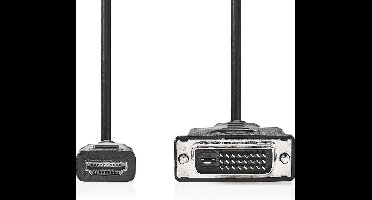 Nedis HDMI Kabel - HDMI Connector - DVI-D 24+1-Pins Male - 1080p - Vernikkeld - 2.00 m - Recht - PVC - Zwart - Label