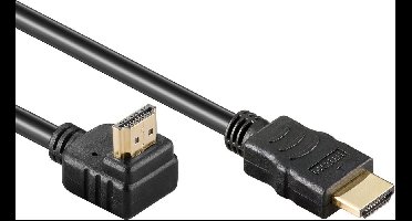 HDMI kabel - 90° haaks naar boven - HDMI 2.0 (4K 60Hz + HDR) / zwart - 2 meter