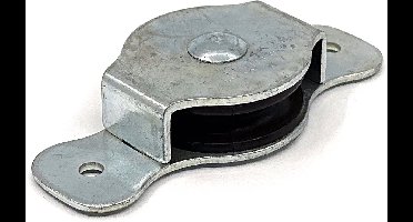 Jansen zijkatrol - Ø 40 mm - Verzinkt staal - Nylon loopwiel