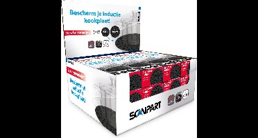 Scanpart Inductie Kookplaat - Beschermmatjes - Inductie Beschermer - Onderzetter - Kookplaatbeschermer - Antislip - Rond - Set van 4 stuks - 2x 20 cm en 2x 26 cm - Siliconen - Bestendig tot 200°C - Zwart