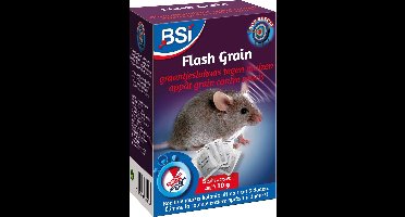 BSI - Flash Grain Graantjeslokaas - Muizengif - 50 g lokaas - 5x10 g