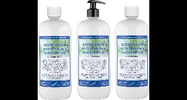 Bodylotion Rozemarijn & Eucalyptus 1 Liter - met gratis pomp - set van 3 stuks