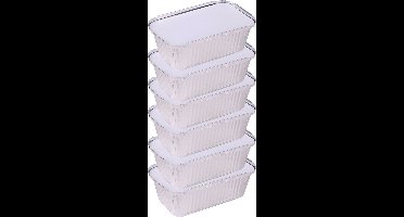 Elite Meal prep voedsel bewaar bakjes - Aluminium - 9x - 25 x 15 x 7 cm - met deksel