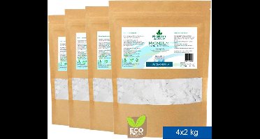 Ré-genesis Magnesium Badkristallen Vlokken - 4x 2 kg Voordeel Set – Badmiddel - Magnesium Badzout – Voetenbad - Stazak - Optimale magnesium opname - Effectief bij huidproblemen