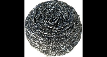 RVS spons 60 gram 100 stuks - pannenspons groot - inox schuurspons - RVS bol - voordeelverpakking