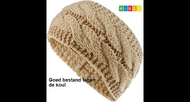 Heble® - Gebreide Oorwarmers voor Dames - Hoofdband - Camel Bruin
