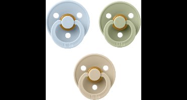 Bibs fopspeen 18+ maand set 3 stuks Sage,Vanilla en Baby Blue maat 3