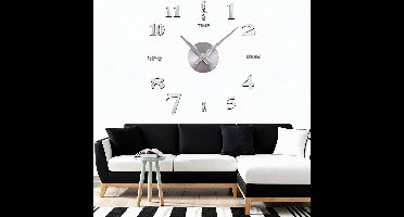 DIY Wandklok Met 3D Cijfers Voor Moderne Wanddecoratie – Muursticker Klok Eenvoudig Op Te Plakken Met Variabele Grootte – Wandklok Voor Woonkamer, Slaapkamer en Kantoor
