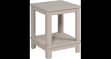 Keter Troy Deluxe Bijzettafel - 40.5x40.5x2cm - Soft Beige